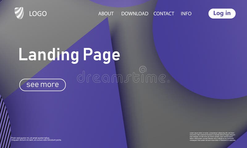 Website landing page. Material design. Minimal abstract background. Creative colorful wallpaper. Trendy gradient poster. Vector illustration.