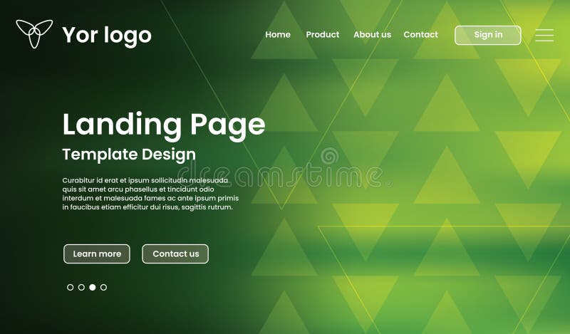 Website-Landing-Page-Vorlage mit digitalen Designelementen vektor abbildung