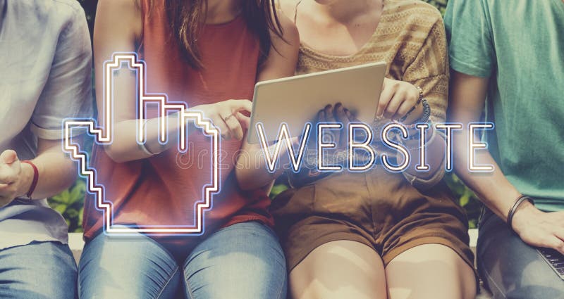 Website Mouse Cursor Click Pixel Concept royalty free stock photography