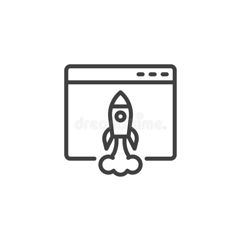 website-optimization-line-icon-stock-vector-illustration-of