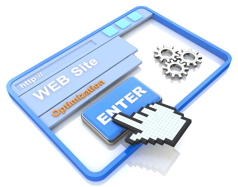 Website optimization process - Internet concept royalty free illustration