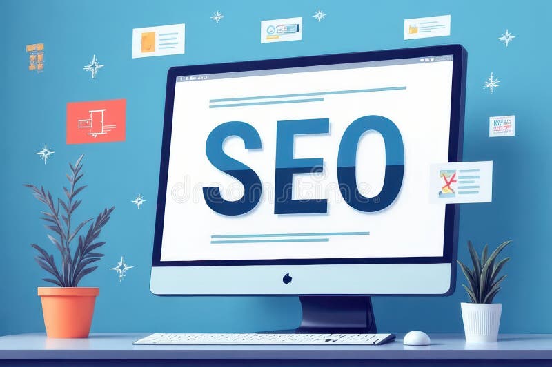 Website Optimization through SEO Tools royalty free illustration