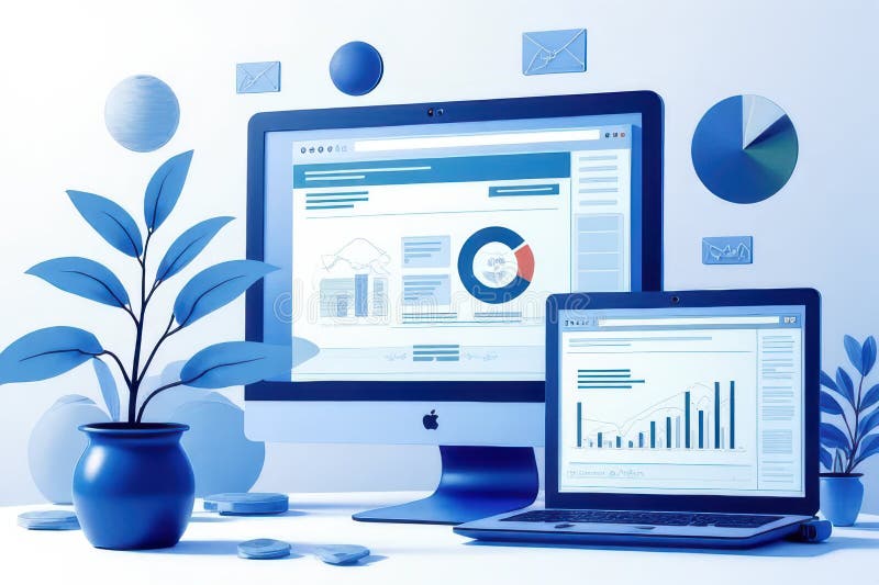 Website Optimization Toolkit stock illustration