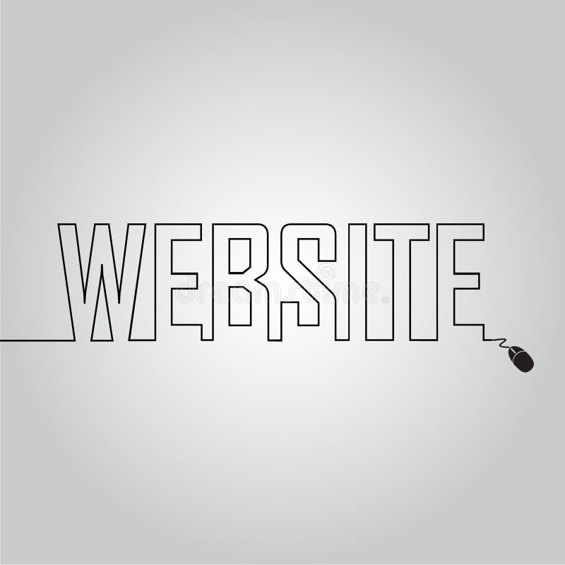 Website outline text concept illustration royalty free illustration