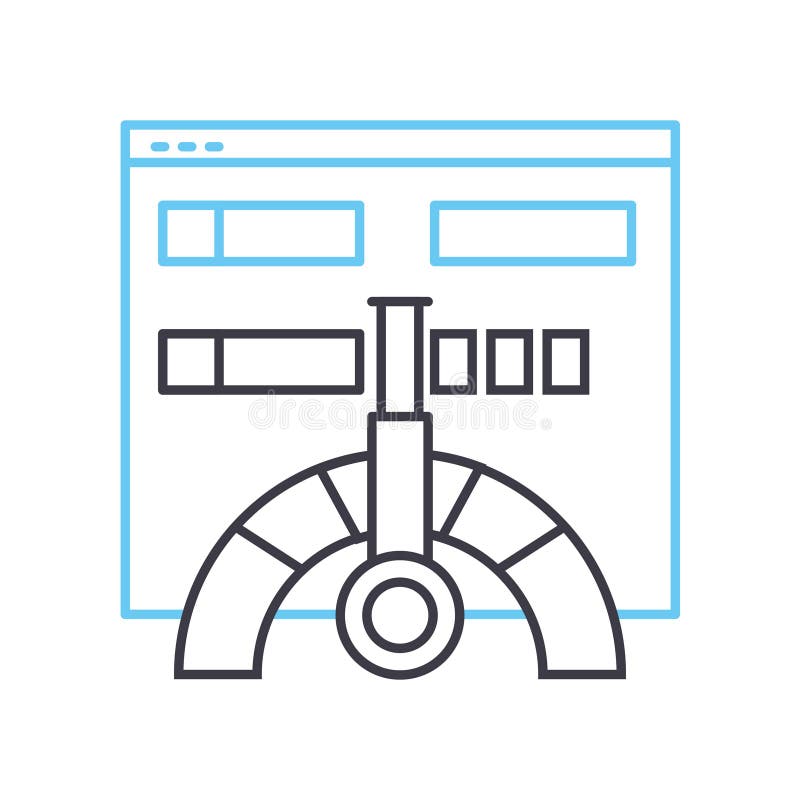 Website performance line icon, outline symbol, vector illustration, concept sign royalty free illustration