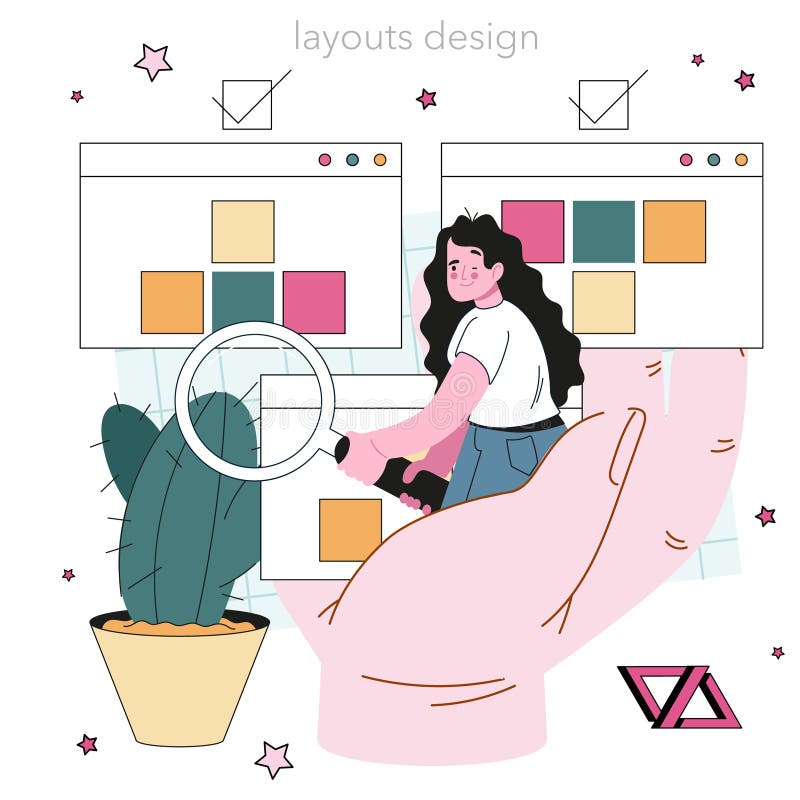 Website programming. Content management system. Creation and modification stock illustration