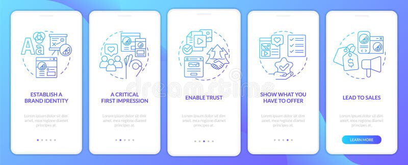 site Quality Importance Blue Gradient Onboarding Mobile App Screen