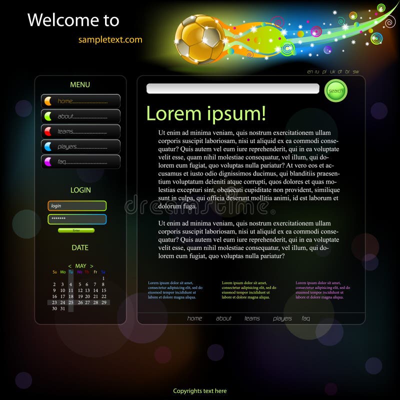 Website template