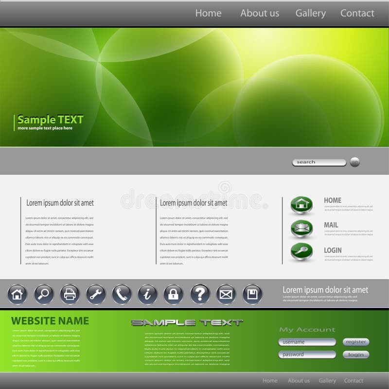 Website template royalty free illustration
