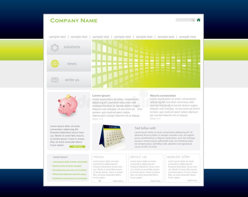 Website template vector illustration