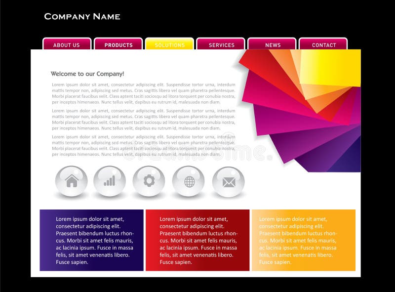Website template stock illustration