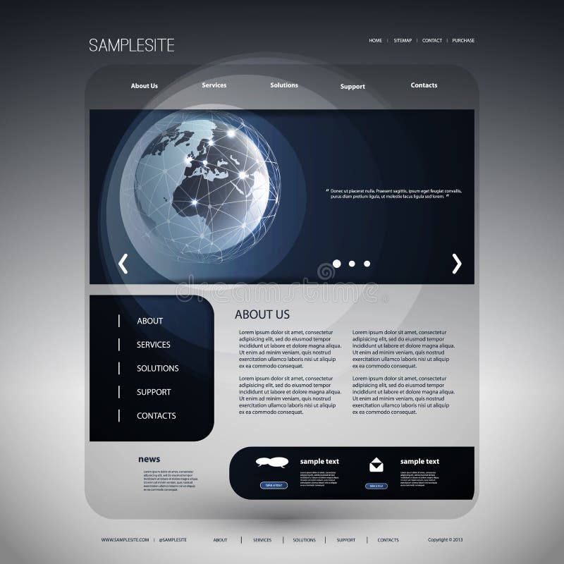 Website Template vector illustration