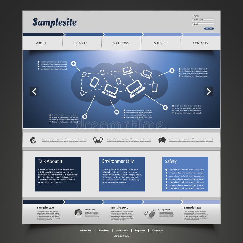 Website Template royalty free illustration