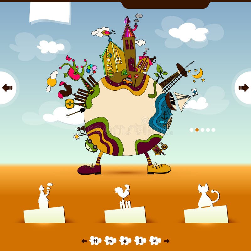 Website template stock illustration