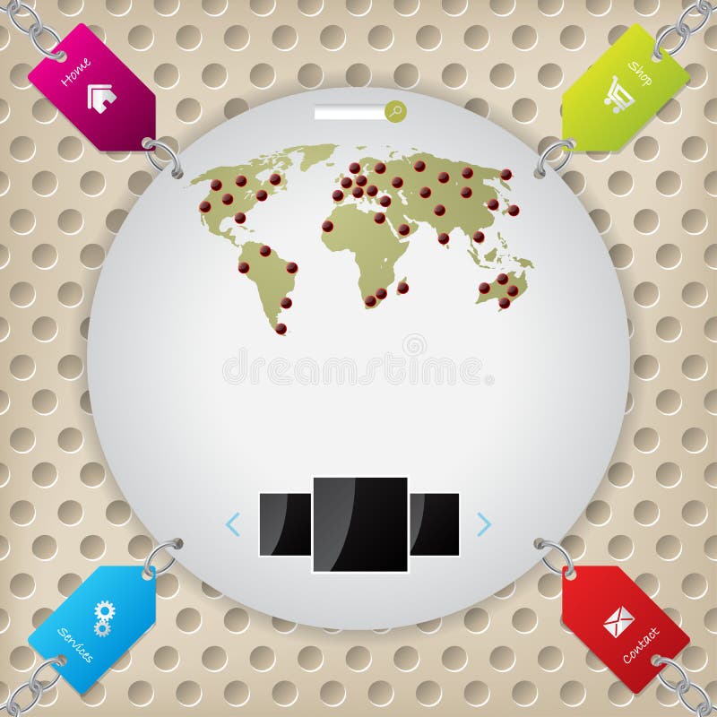 Website template design with cool design stock illustration