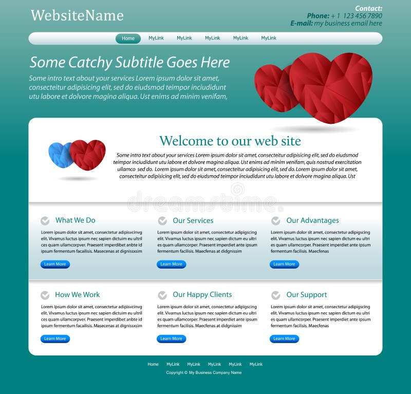 Website template for medicine vector illustration Website template for medicine vector illustration