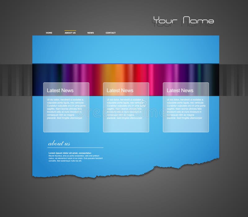 Website template with stripes. royalty free illustration