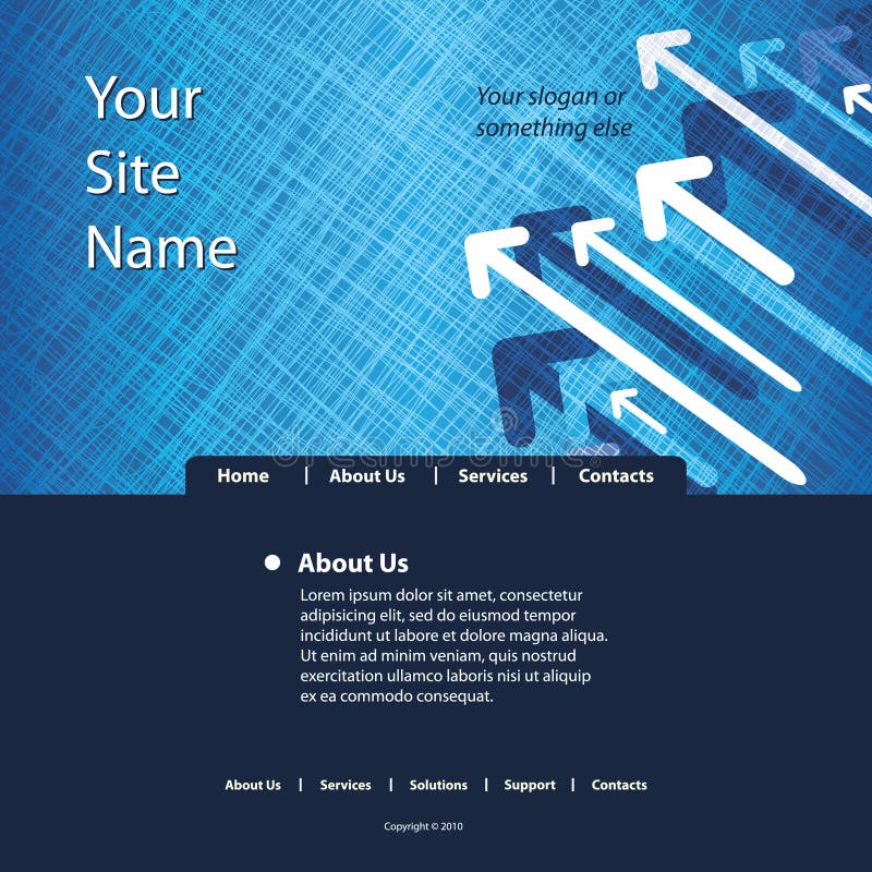 Website Template Vector royalty free illustration