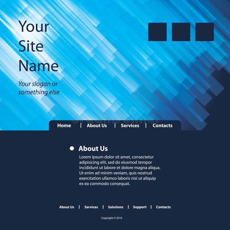 Website Template Vector royalty free illustration