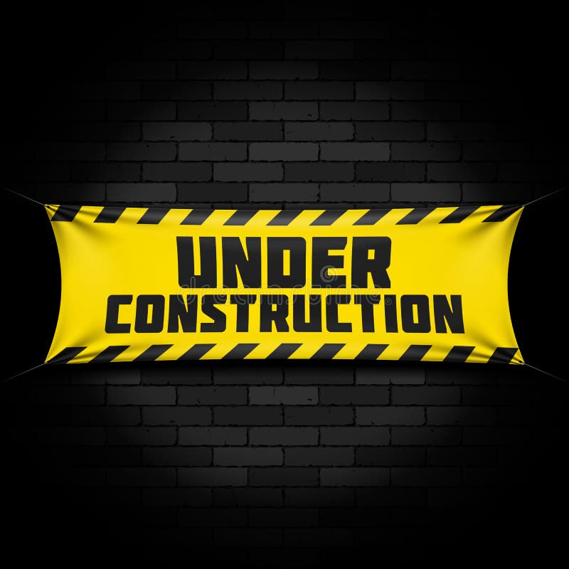 Construction Banner Design stock vector. Illustration of construction
