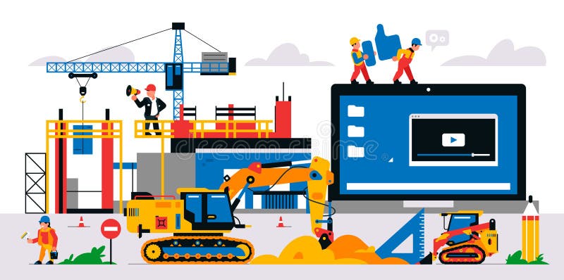 The Website is Under Construction. Service Page Warning that Will Be Coming  Soon Stock Vector - Illustration of computer, work: 218430881