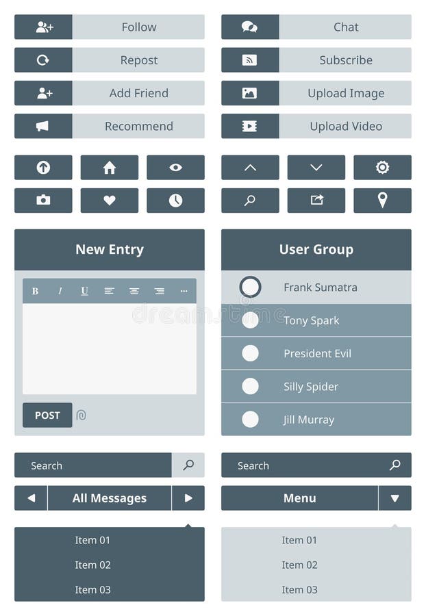Website user interface form stock illustration