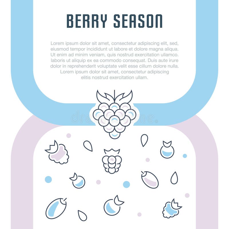Websitebaner och landningsida av Berry Season royaltyfri illustrationer
