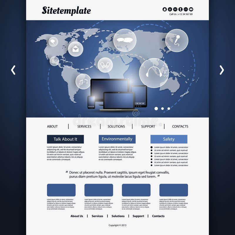 Websitemalplaatje royalty-vrije illustratie Websitemalplaatje royalty-vrije illustratie