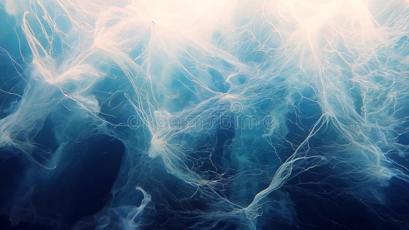 Weburi albastre eterice : Artă abstractă pentru designul modern al decorului și inspirația Generative AI royalty free illustration