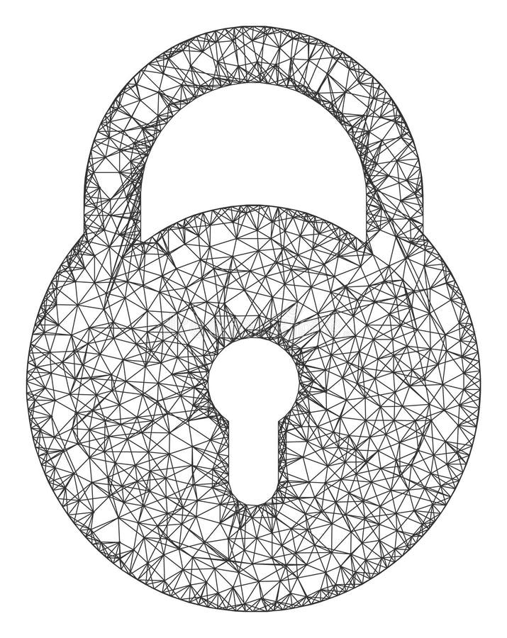 Web network lock vector icon. Flat 2d carcass created from lock pictogram. Abstract carcass mesh polygonal lock. Wire carcass flat mesh in eps vector format, on a white background. Web network lock vector icon. Flat 2d carcass created from lock pictogram. Abstract carcass mesh polygonal lock. Wire carcass flat mesh in eps vector format, on a white background.