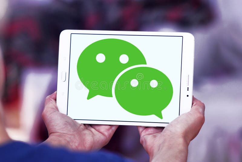 WeChat mobile application logo royalty free stock photography