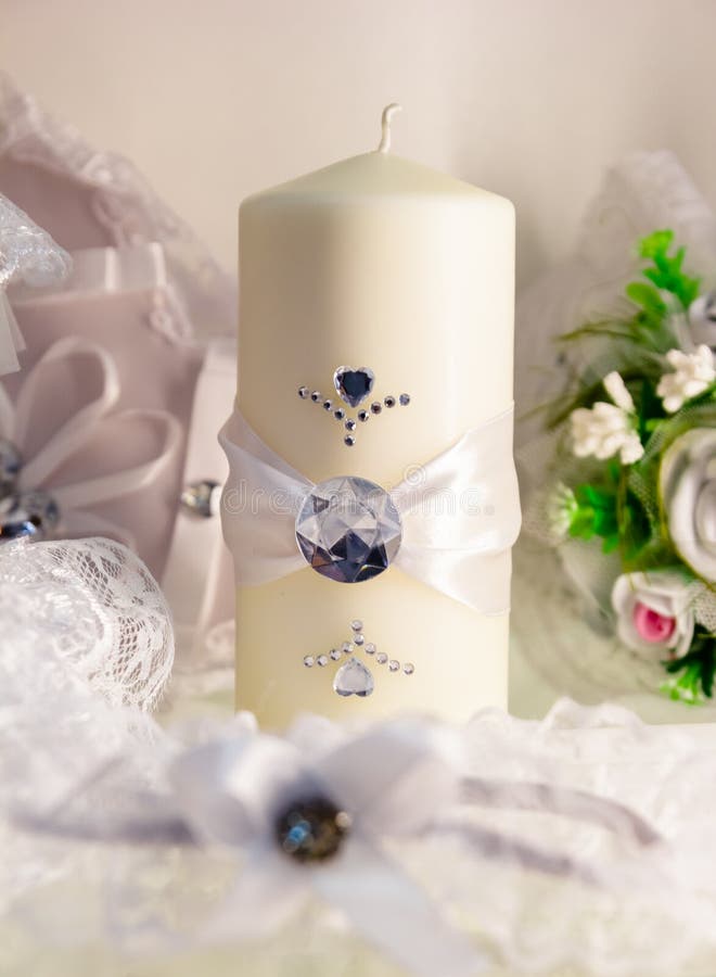 Wedding Accessories. a Set of Wedding Candles. Candles for Wedding