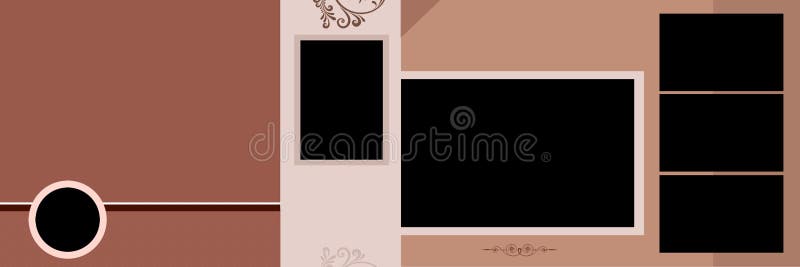 Wedding Album Cover Design & Background Photo Frames Stock Illustration -  Illustration of blank, page: 159763181