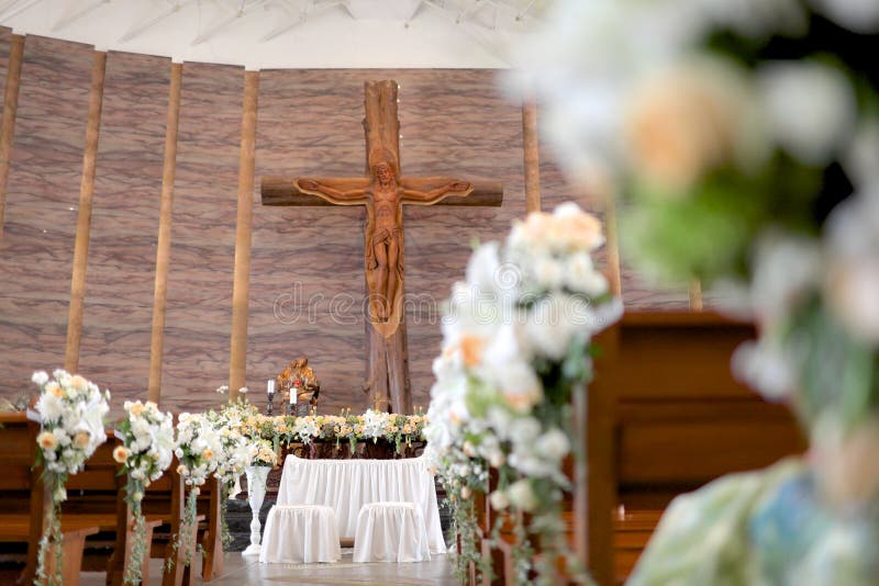Wedding Altar in the Church Stock Photo Image of stand, faith 67338886