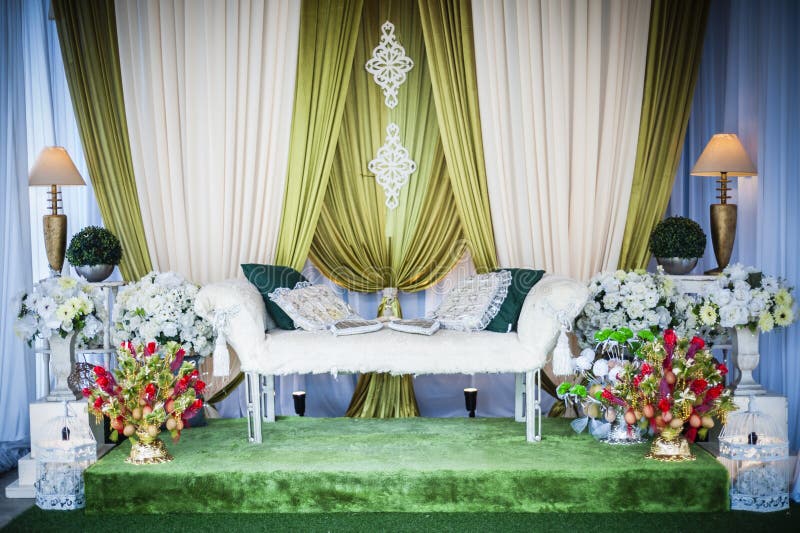 Wedding altar decoration for the couple's seating