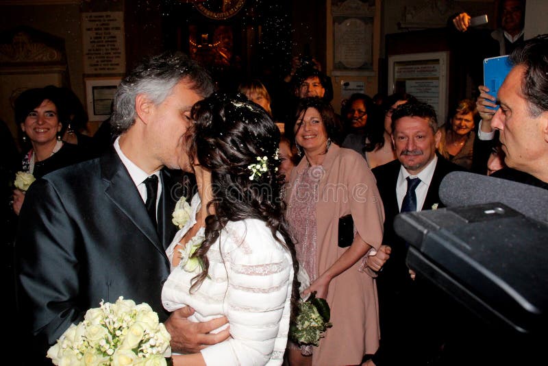 Wedding Andrea Bocelli and Veronica Berti Editorial Stock Image Image