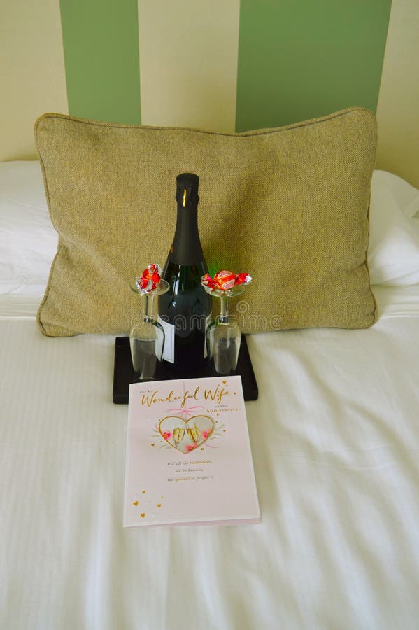 Wedding anniversary gift stock photo Image of wine 359785774