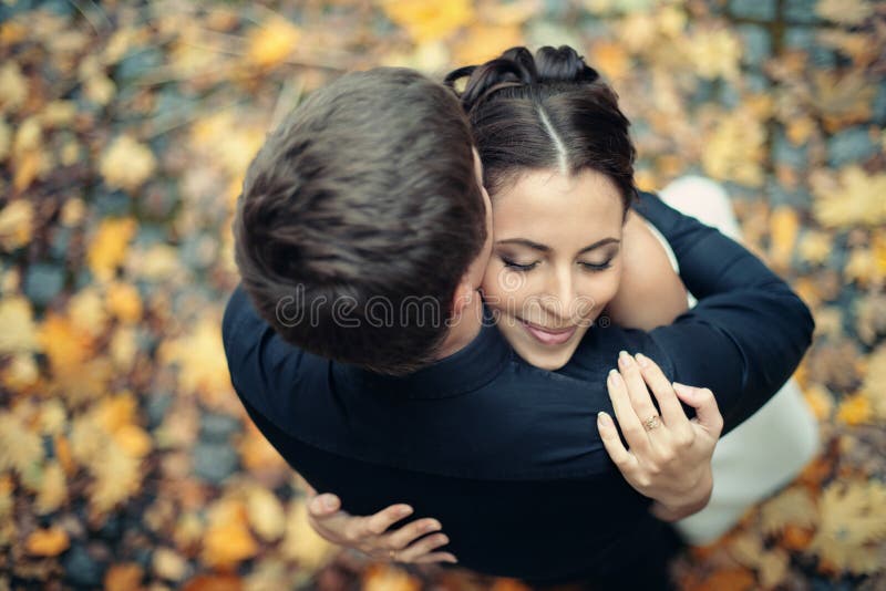 Wedding in autumn park royalty free stock photography Wedding in autumn park royalty free stock photography