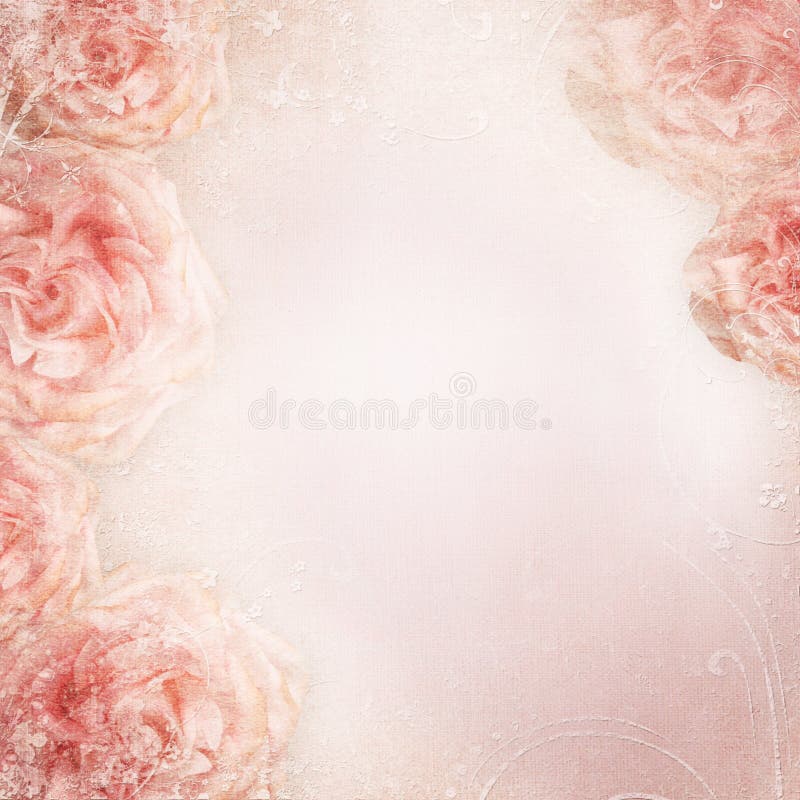 Wedding background with roses