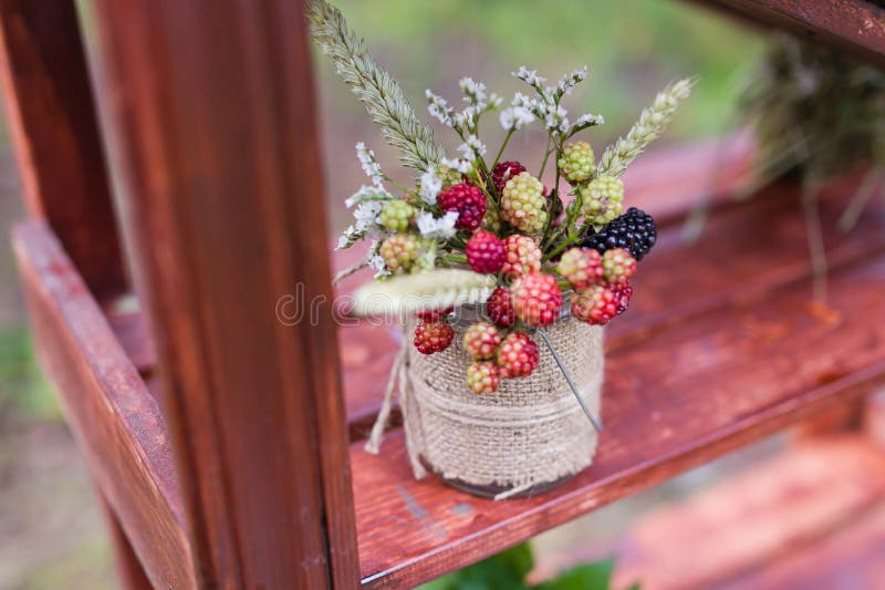 Wedding berries in jar