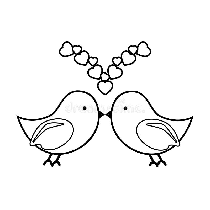 Wedding birds, stock vector. Illustration of couple, happy - 19302958