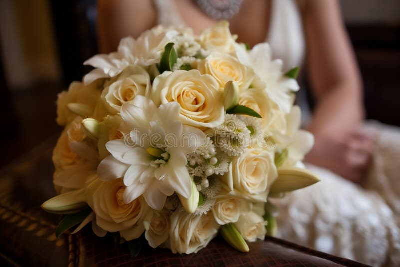 Wedding bouquet of flowers stock photo. Image of bride 273861460