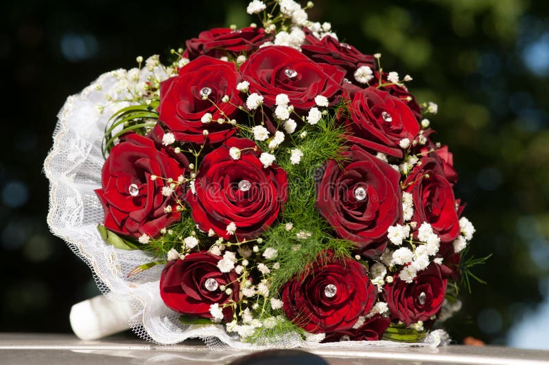 Wedding Bouquet with Red Roses Stock Photo Image of wedding, romance