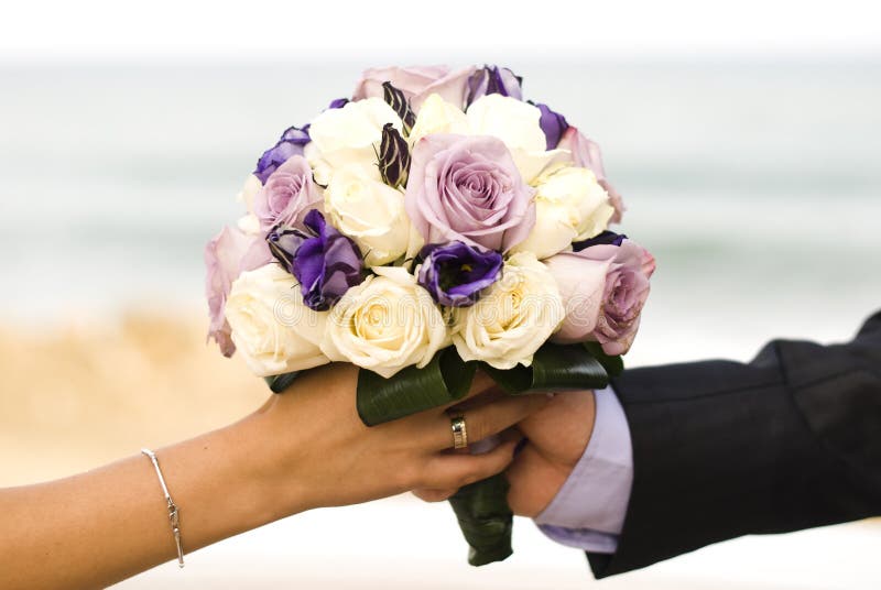 Wedding bouquet with roses