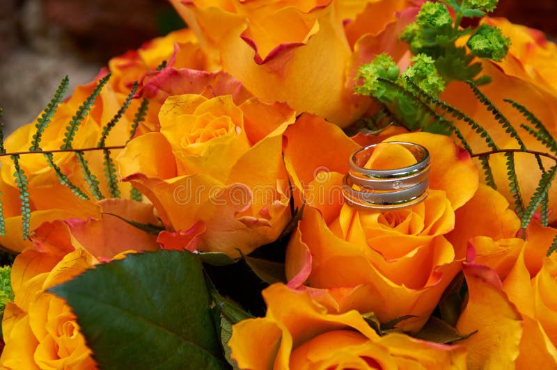 Wedding bouquet with roses