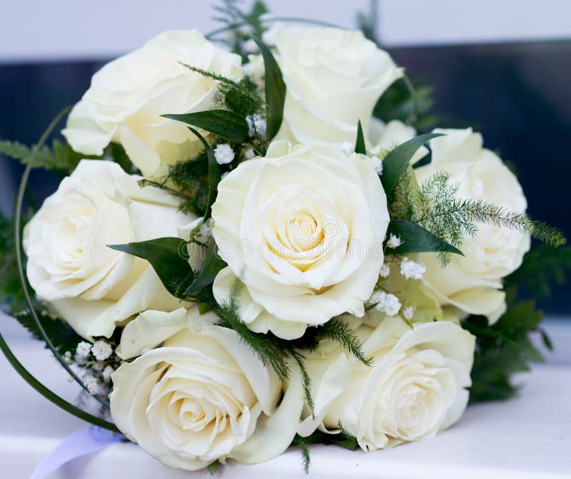 Wedding Bouquet with White Roses. Celebration Stock Image Image of