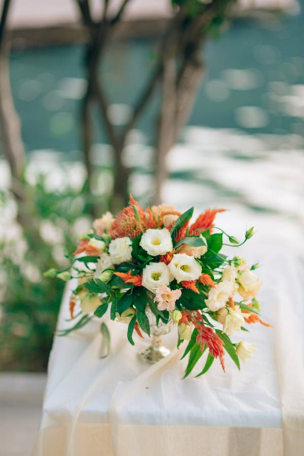 Wedding bridal bouquet of Proteus, Verdure Italian , Lisianthus