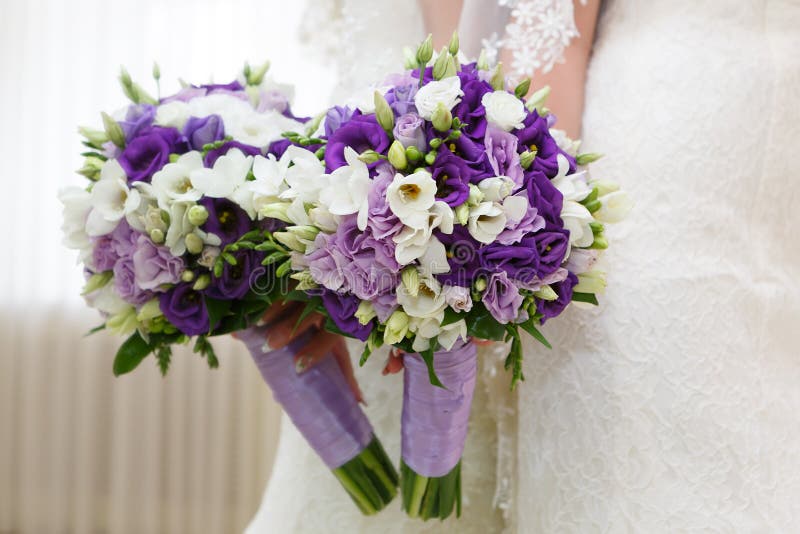 Wedding Bunch of Flowers in Hands the Bride Stock Photo Image of selective, leaf 45033260