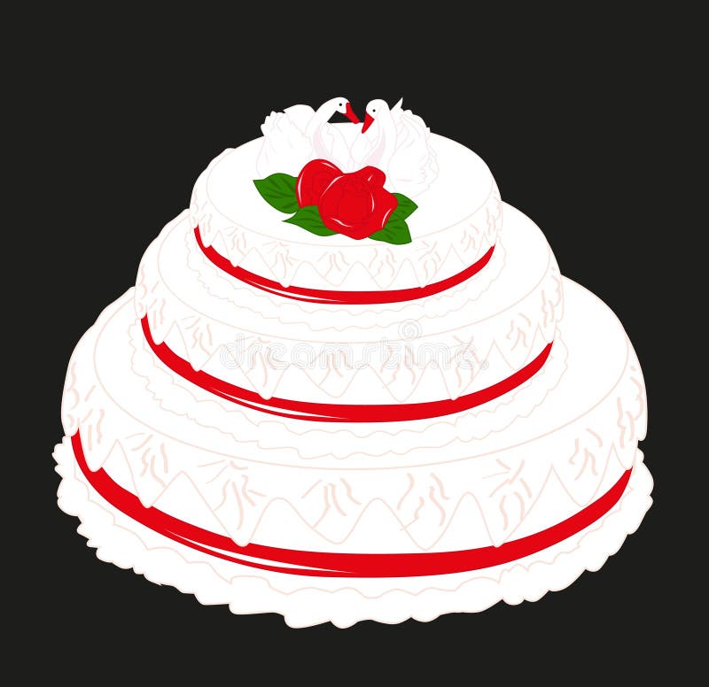 Wedding cake stock vector. Illustration of background - 16587235