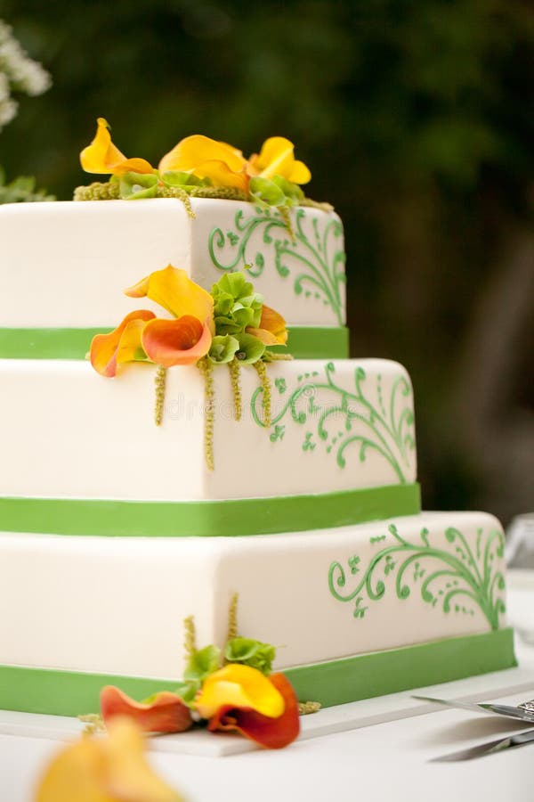 Wedding cake with flowers stock photo Image of fancy 28893554